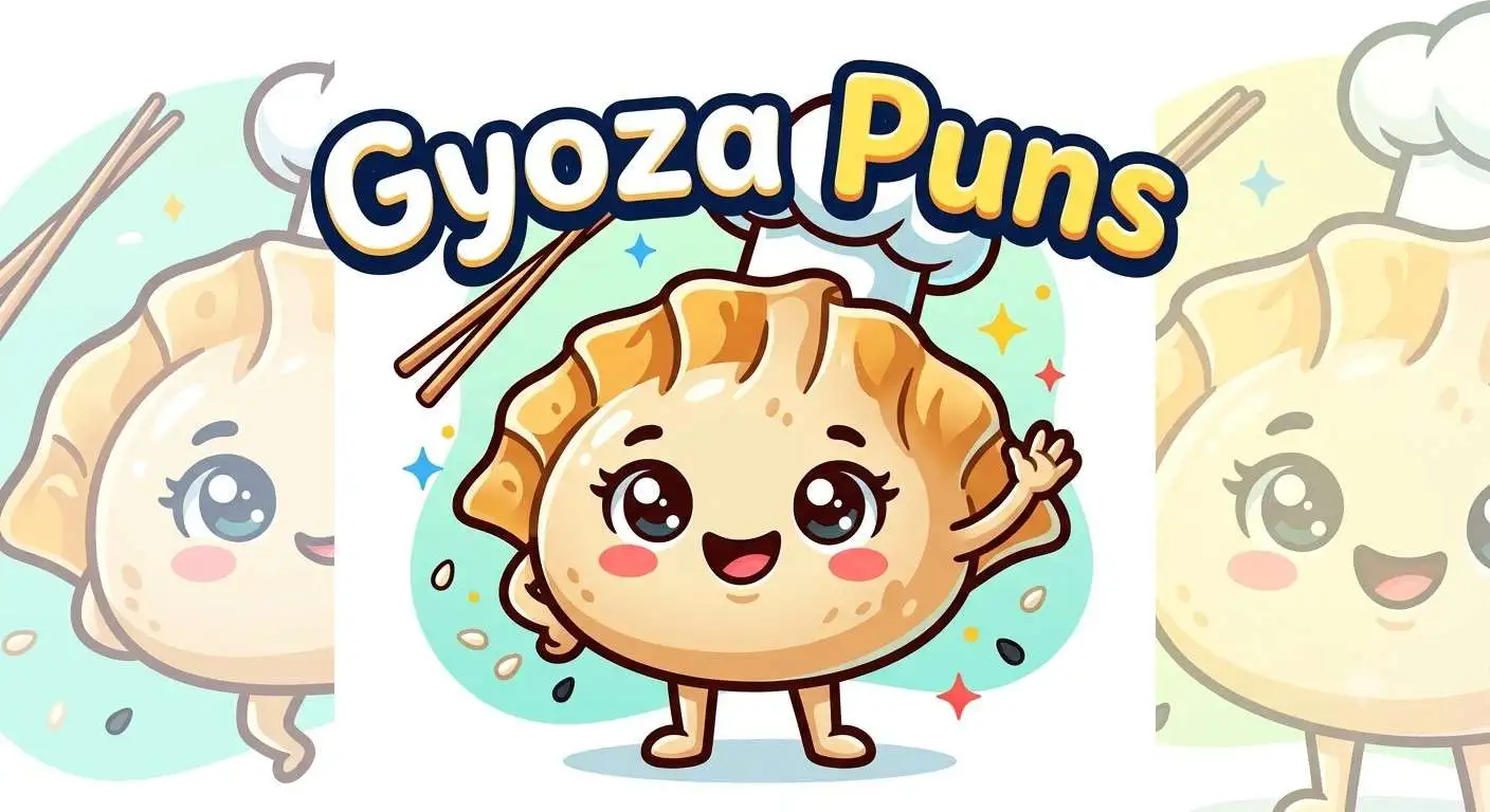 Cute smiling gyoza character