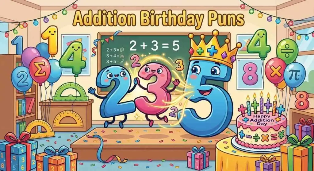 Happy numbers adding birthday candles