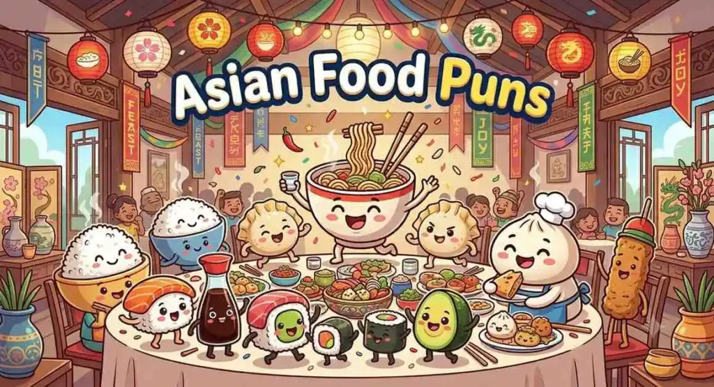 Asian food friends celebrating