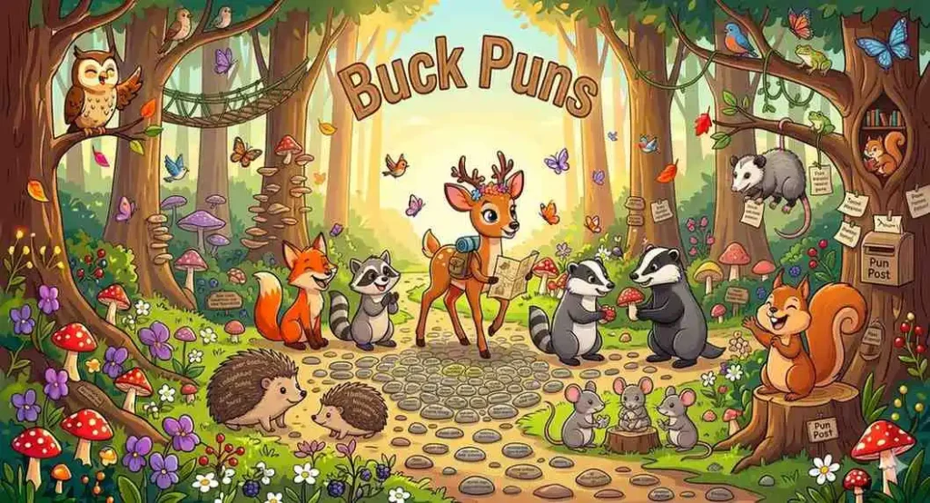 Funny buck showing off antlers