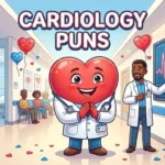 Cartoon heart with cardiologist