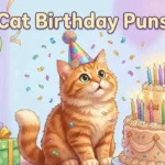 Birthday cat with cake