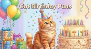 Birthday cat with cake