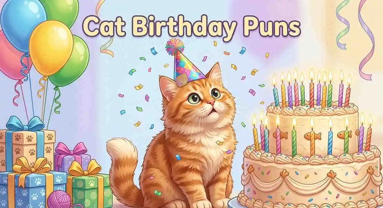 Birthday cat with cake