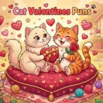 Cute cats celebrating Valentine's Day