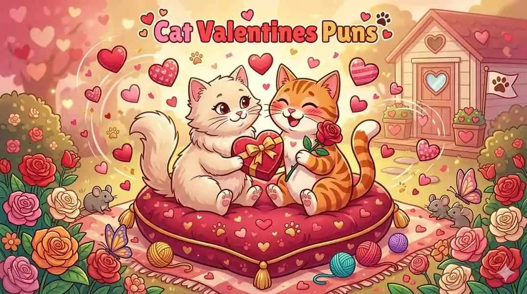 Cute cats celebrating Valentine's Day