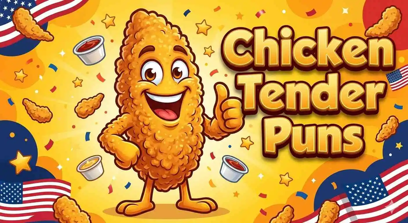 Funny chicken tender mascot smiling