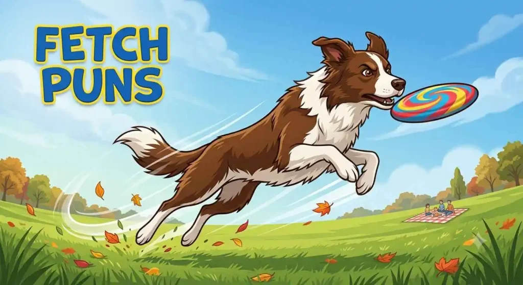 Happy dog chasing a flying frisbee