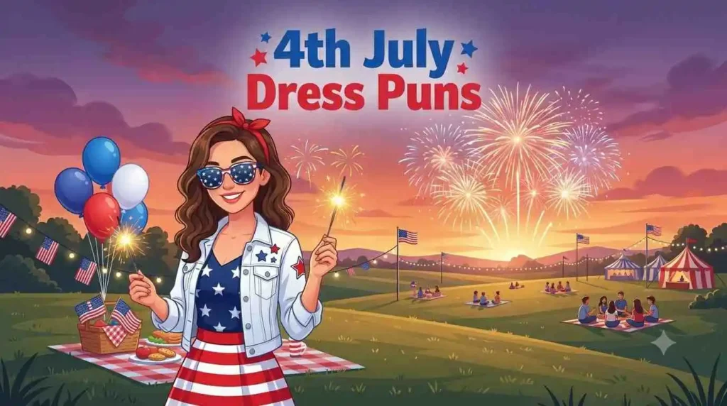Patriotic outfit illustration scene