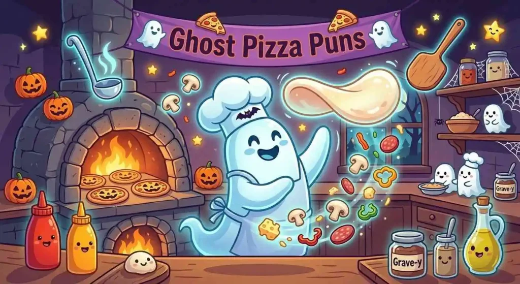 Ghost chef tossing pizza dough