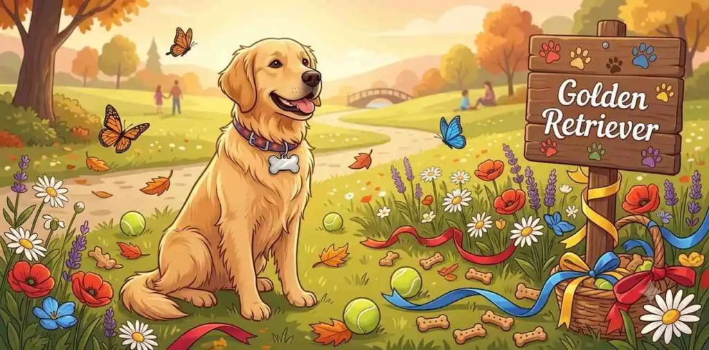 Golden Retriever with collar