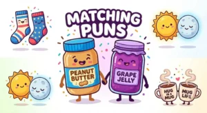 Cute matching cartoon character pairs