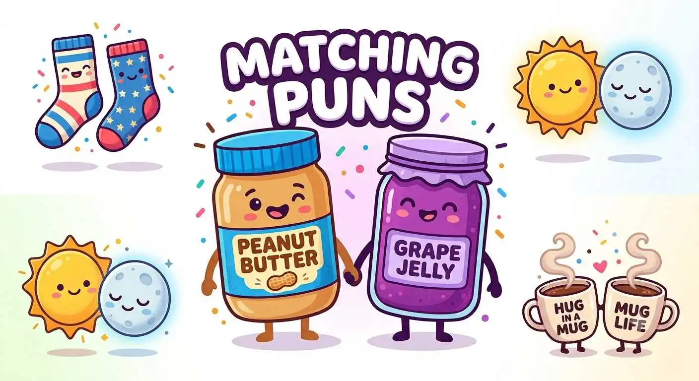Cute matching cartoon character pairs