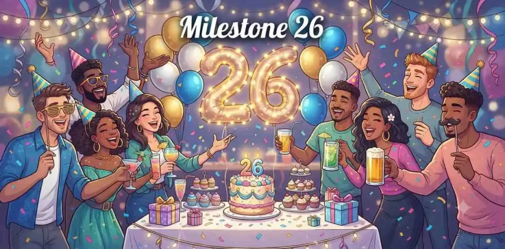 Friends celebrating 26 birthday