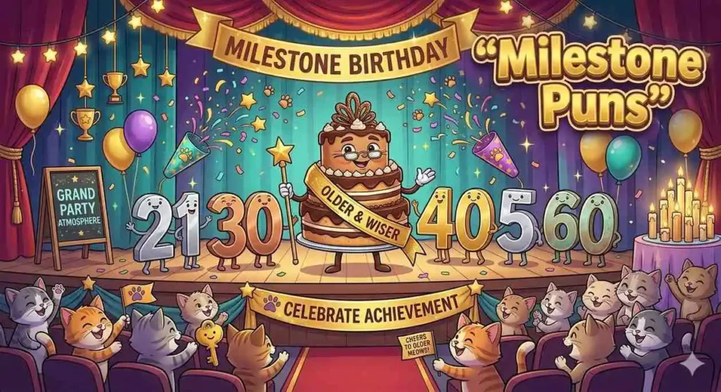 Milestone birthday celebration cartoon characters