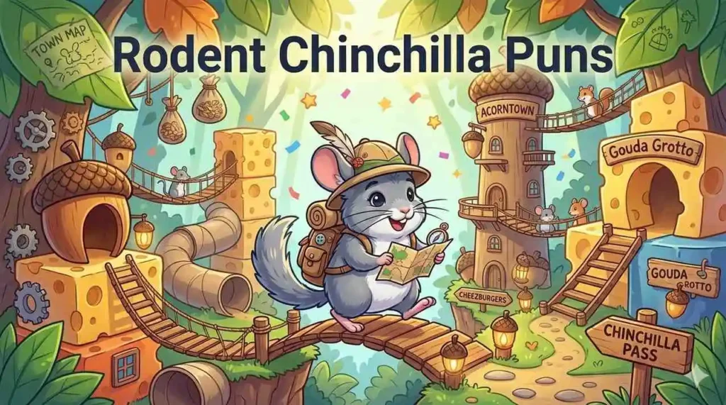 Adventurous chinchilla exploring rodent world