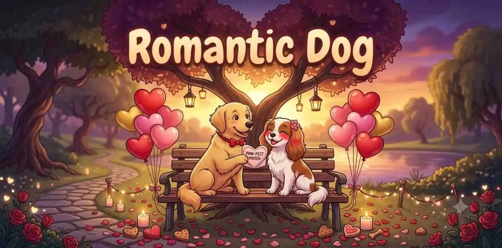 Romantic dogs together