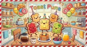 Funny toast characters scene