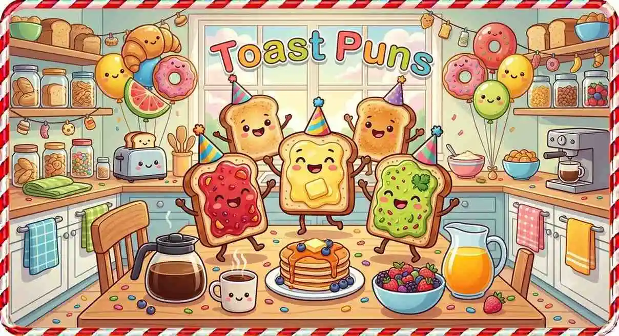 Funny toast characters scene
