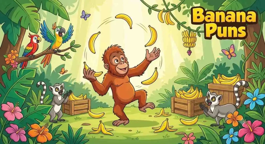 orangutan juggling bananas
