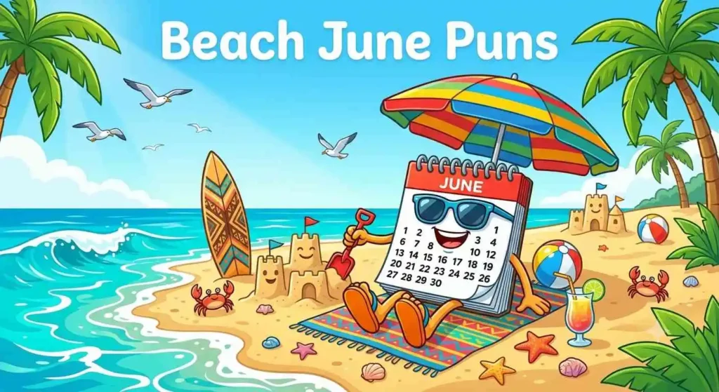 Funny June beach vacation
