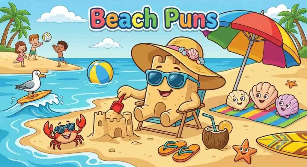 Funny beach enjoying vacation