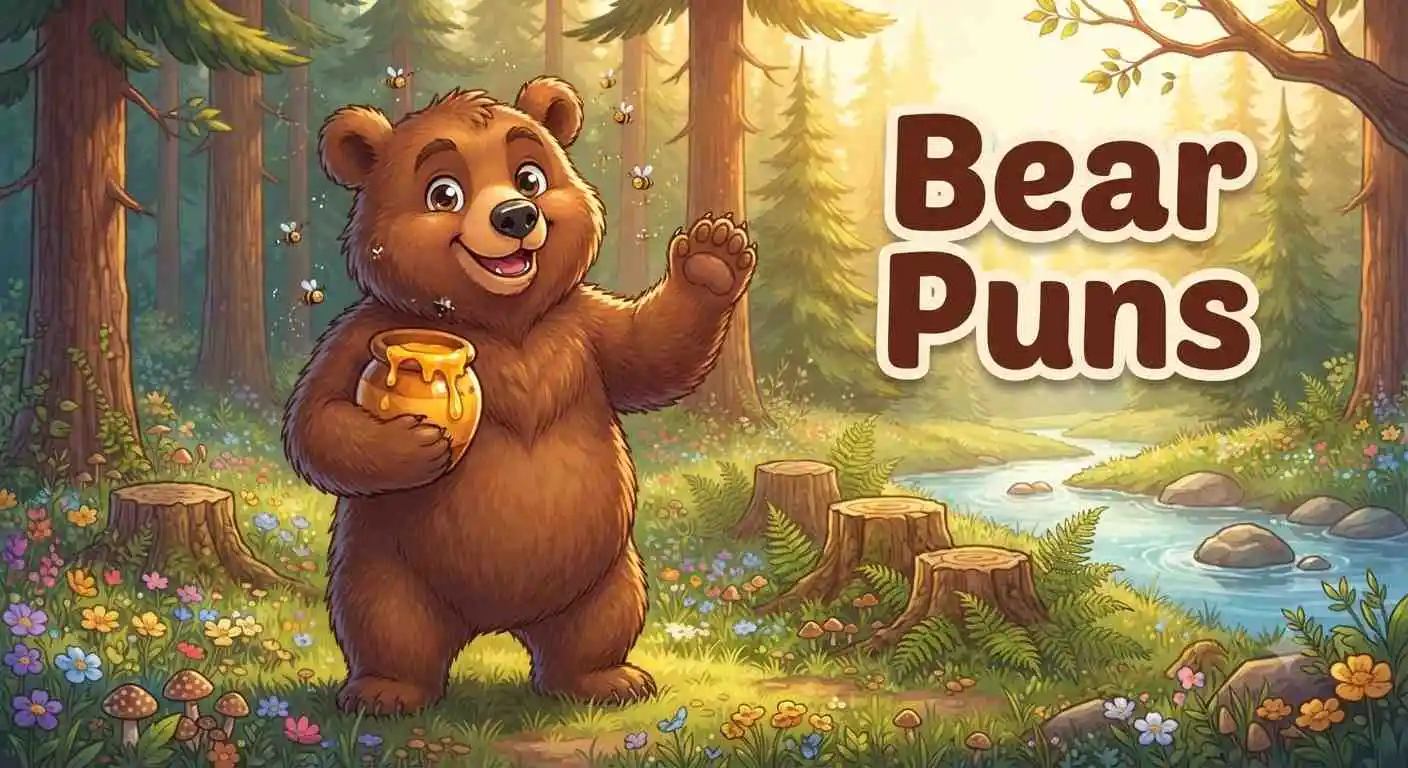 bear making jokes