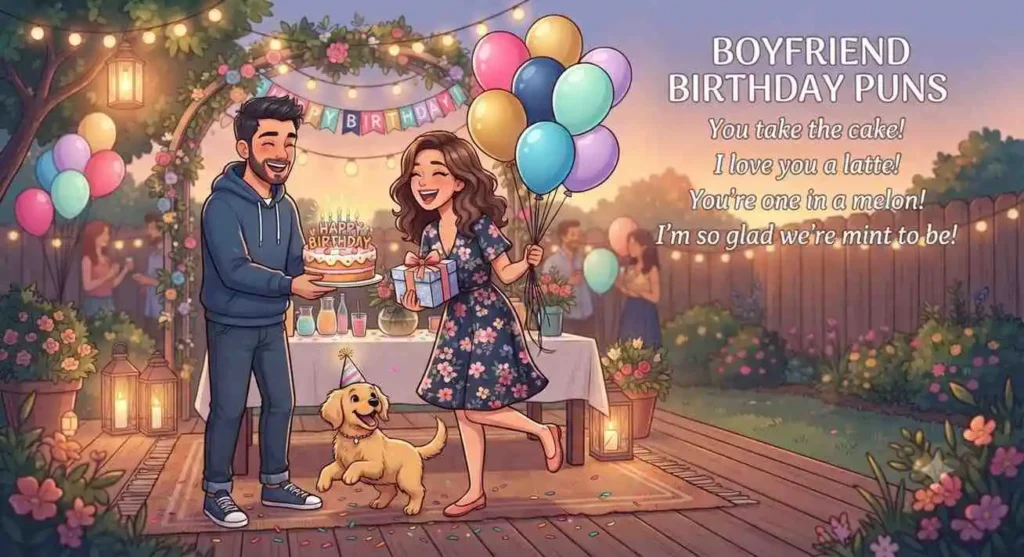 Cute couple birthday celebration