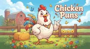 Funny chicken laughing