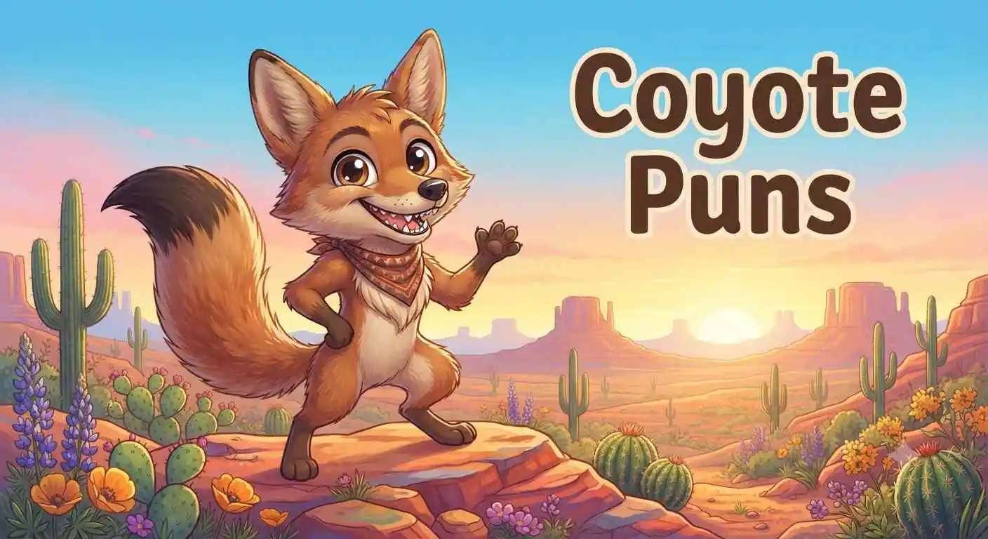 Funny coyote smiling