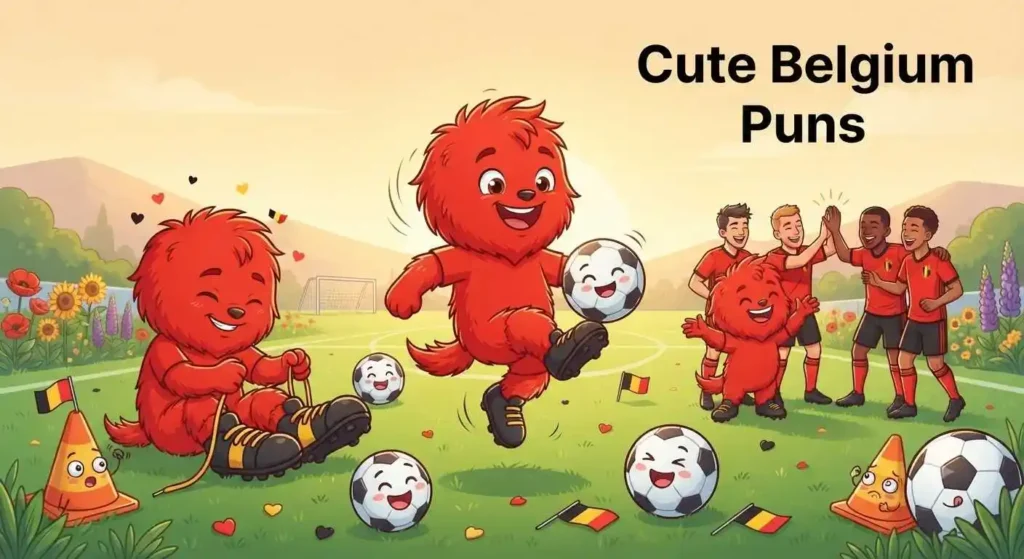 Adorable Belgium football friends