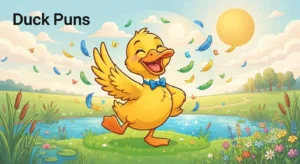 Funny duck laughing
