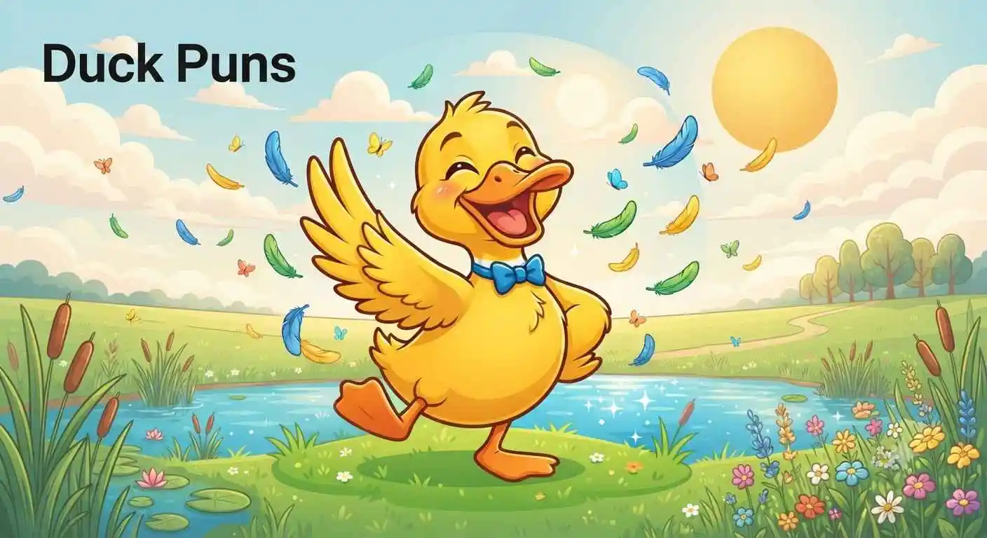 Funny duck laughing
