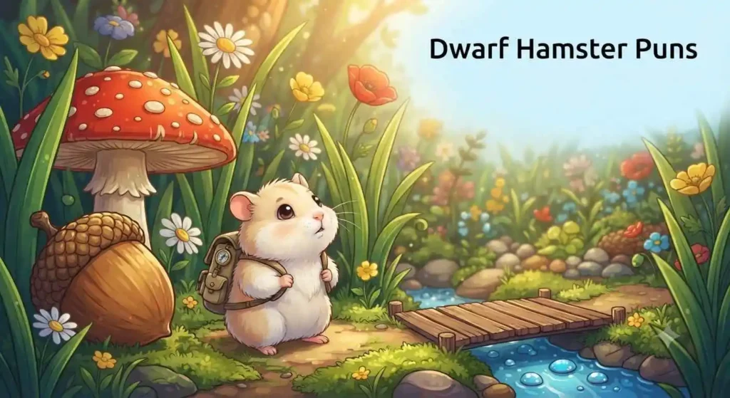 Tiny dwarf hamster smiling