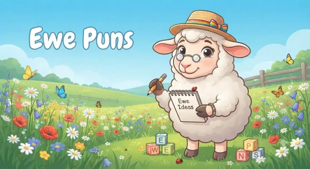 Funny ewe sheep character
