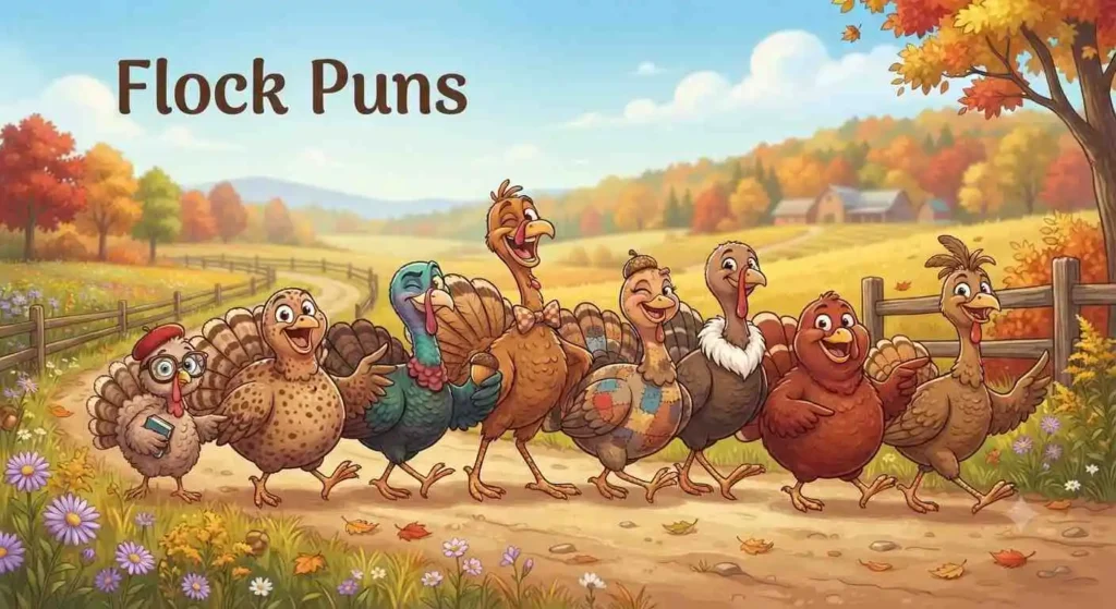 turkey flock walking