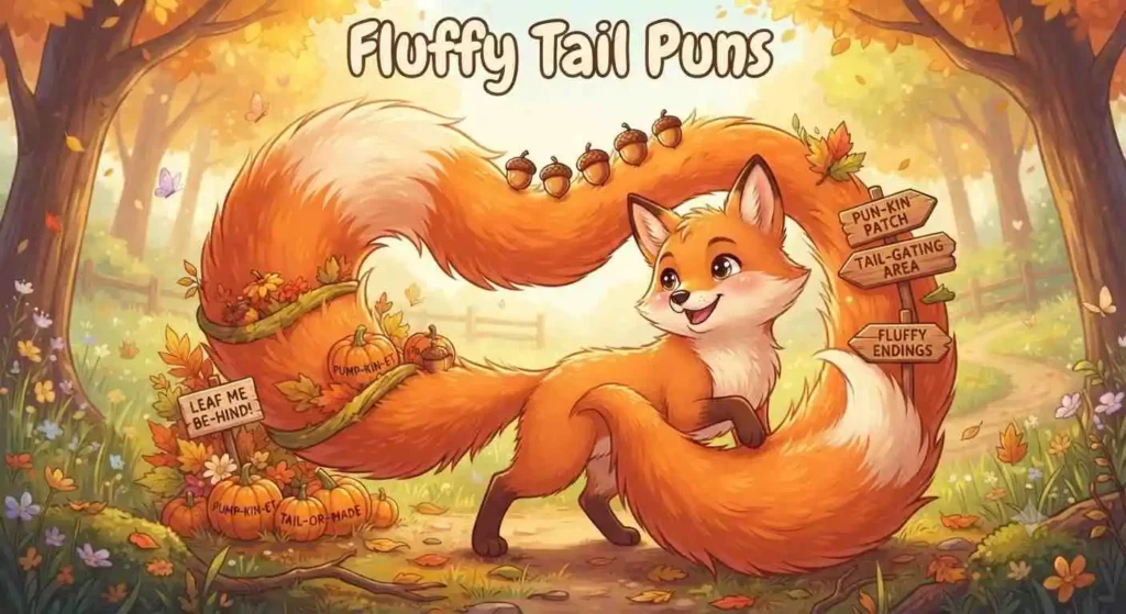 Fox showing fluffy tail