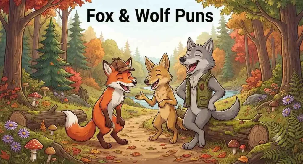 Jackal fox wolf friends