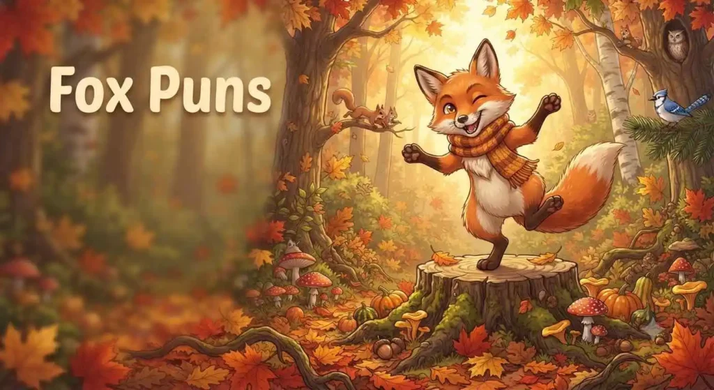 Playful woodland fox