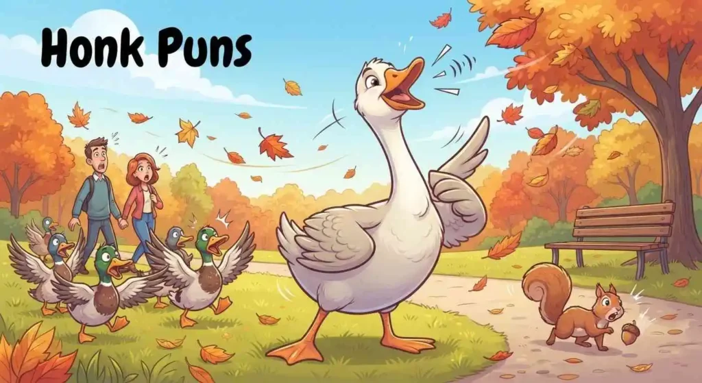 goose loudly honking