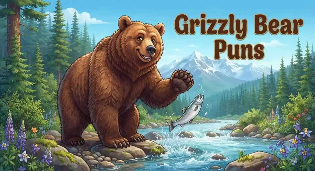 grizzly bear smiling