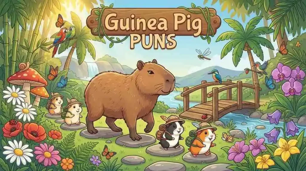 Cute guinea pigs laughing