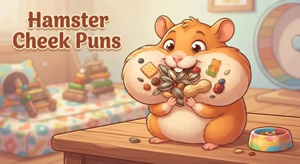 Hamster with stuffed cheeks