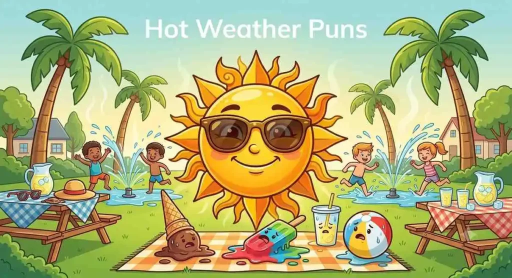 friends enjoying hot weather
