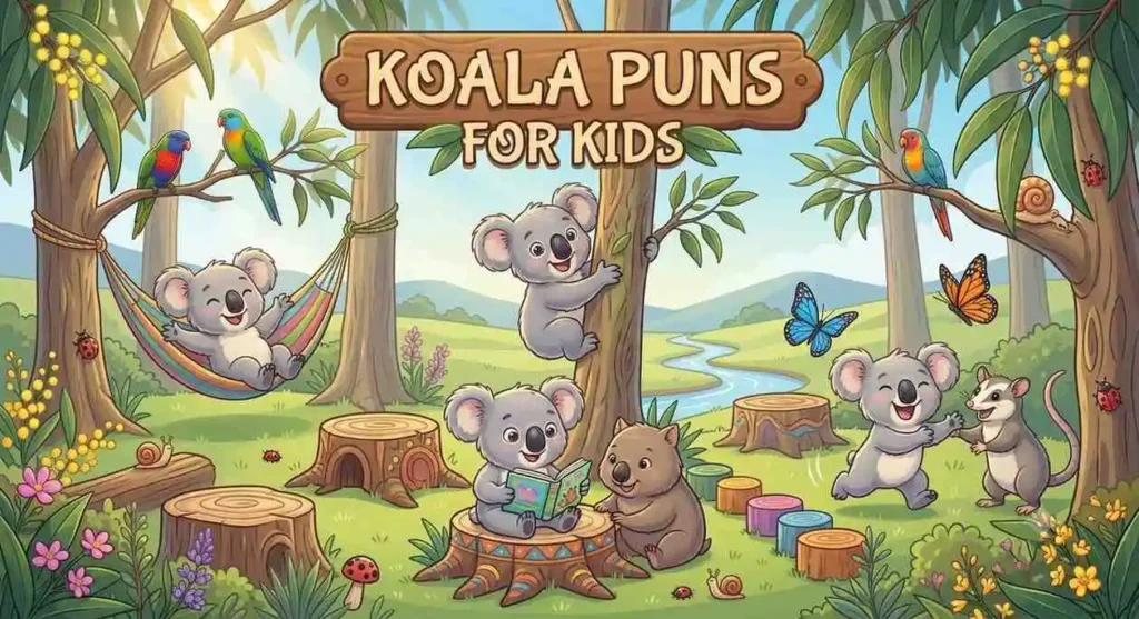 Baby koalas playing together happily