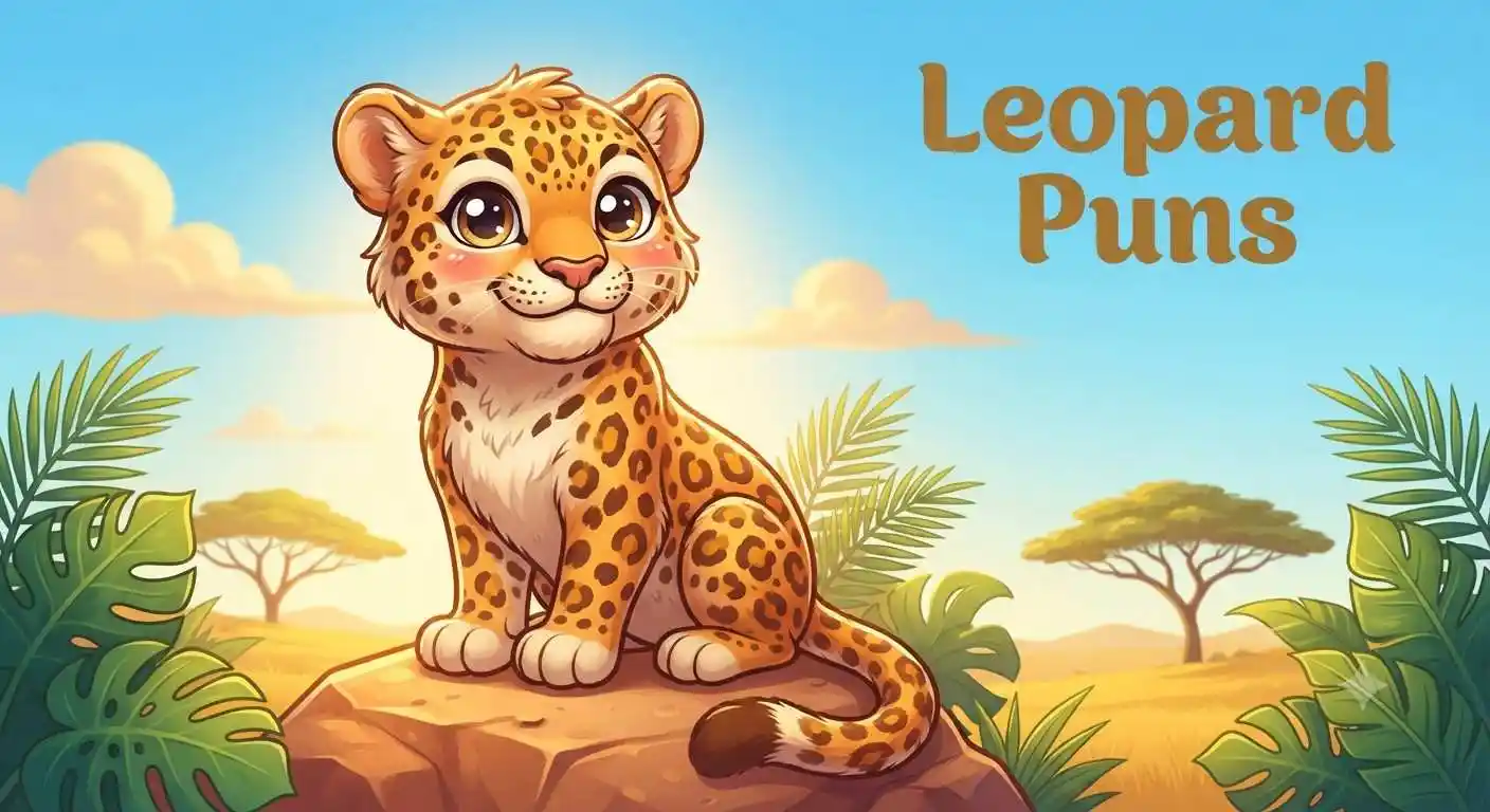 Cute leopard smiling