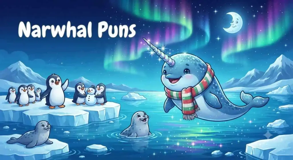 Happy narwhal Arctic adventure