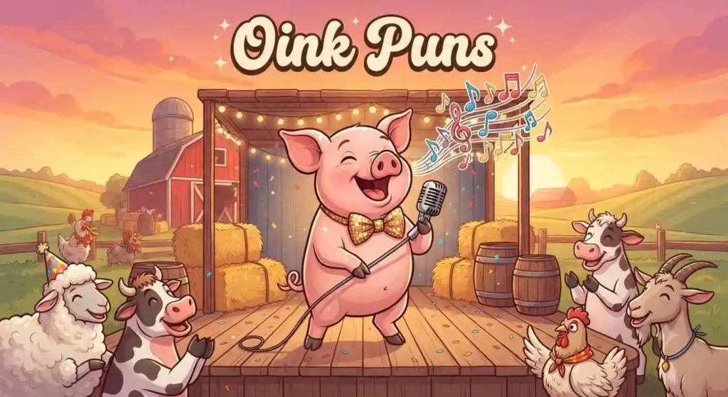 Singing pig making oinks