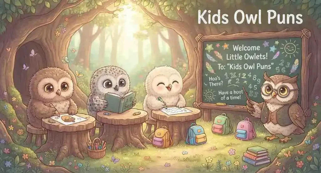 Baby owls learning together