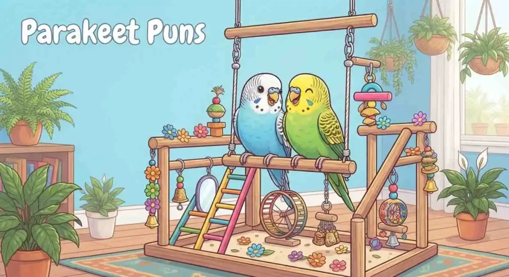 Cute colorful parakeets together